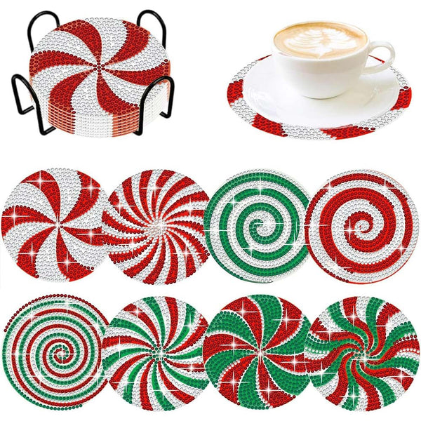 5D Diamond Painting Coaster with Spiral