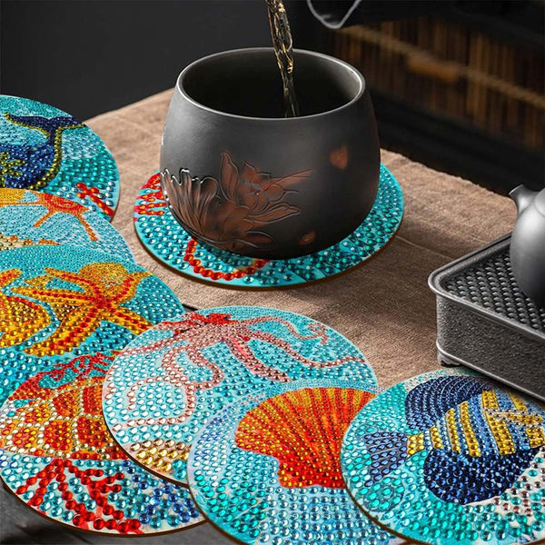 5D Diamond Painting Coaster Underwater Animals