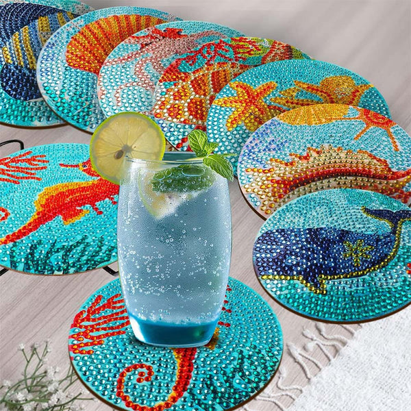 5D Diamond Painting Coaster Underwater Animals