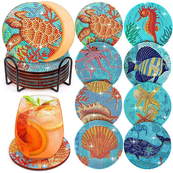 5D Diamond Painting Coaster Underwater Animals