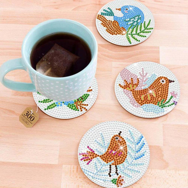 5D Diamond Painting Coaster with Birds