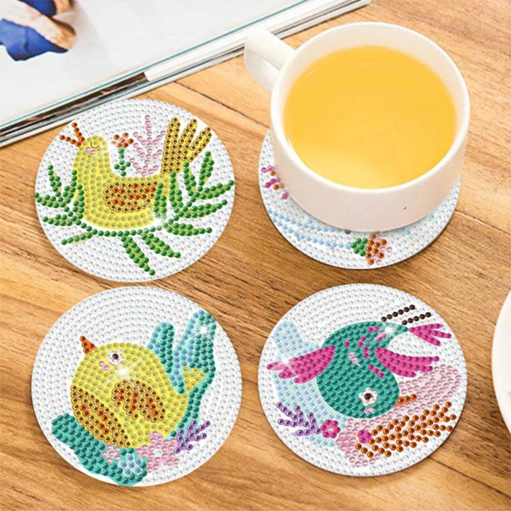 5D Diamond Painting Coaster with Birds