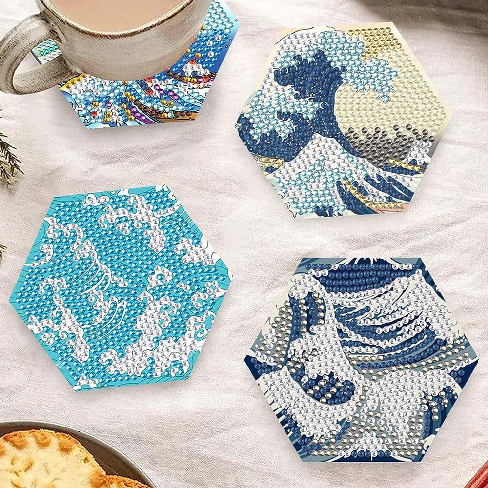 5D Diamond Painting Coaster Water Waves