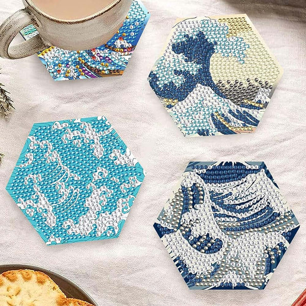 5D Diamond Painting Coaster Water Waves