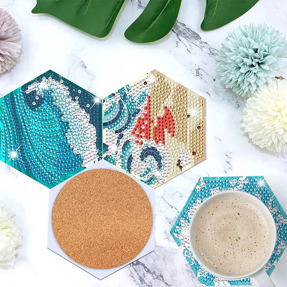 5D Diamond Painting Coaster Water Waves