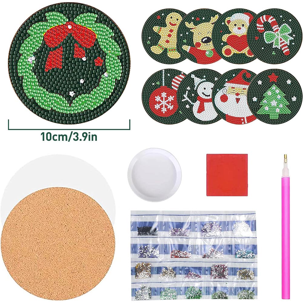 5D Diamond Painting Coaster Christmas theme