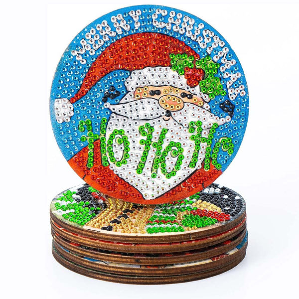 5D Diamond Painting Coaster Christmas Set 2