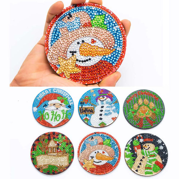 5D Diamond Painting Coaster Christmas Set 2