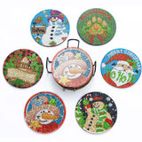5D Diamond Painting Coaster Christmas Set 2