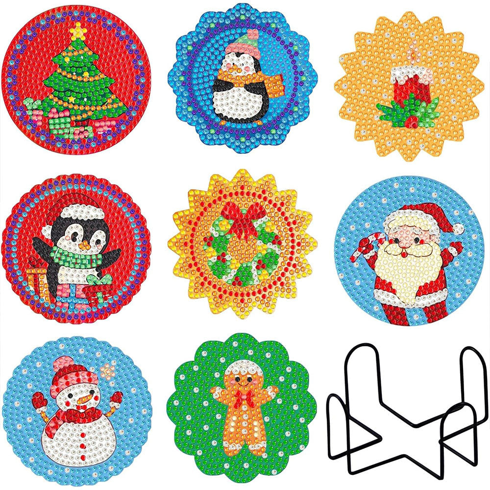 5D Diamond Painting Coaster with Christmas