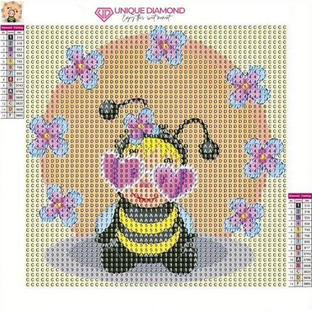 5D Children's Diamond Painting Bee with Picture Frame