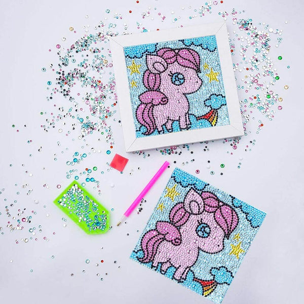 5D Kids Diamond Painting Unicorn with Picture Frame