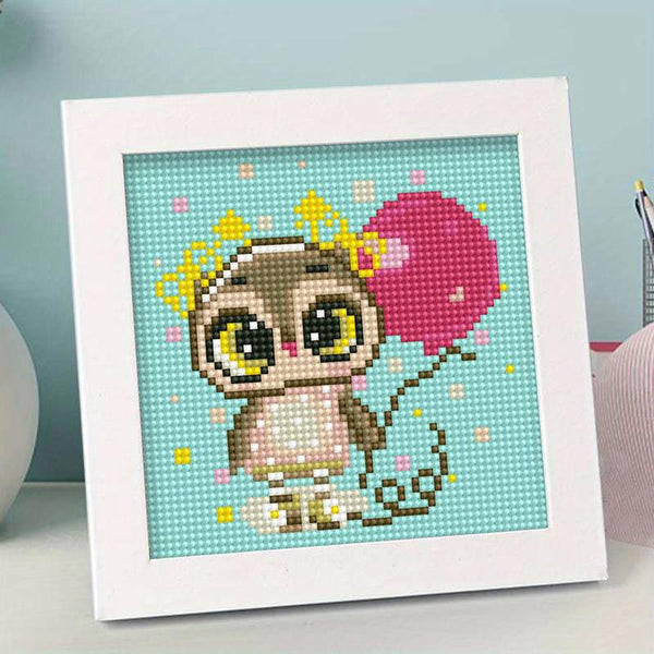 5D Kids Diamond Painting Owl with Picture Frame