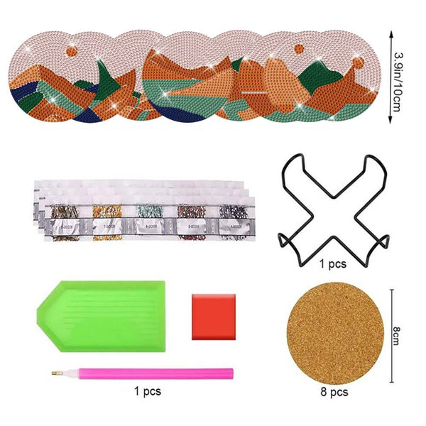 5D Diamond Painting Coaster with Landscape