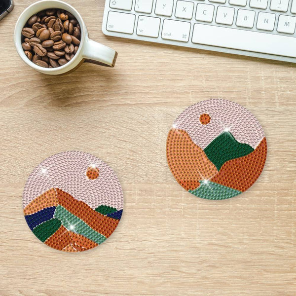 5D Diamond Painting Coaster with Landscape