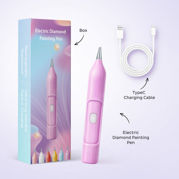 Electric Diamond Painting Pen – Rechargeable with Vacuum Suction