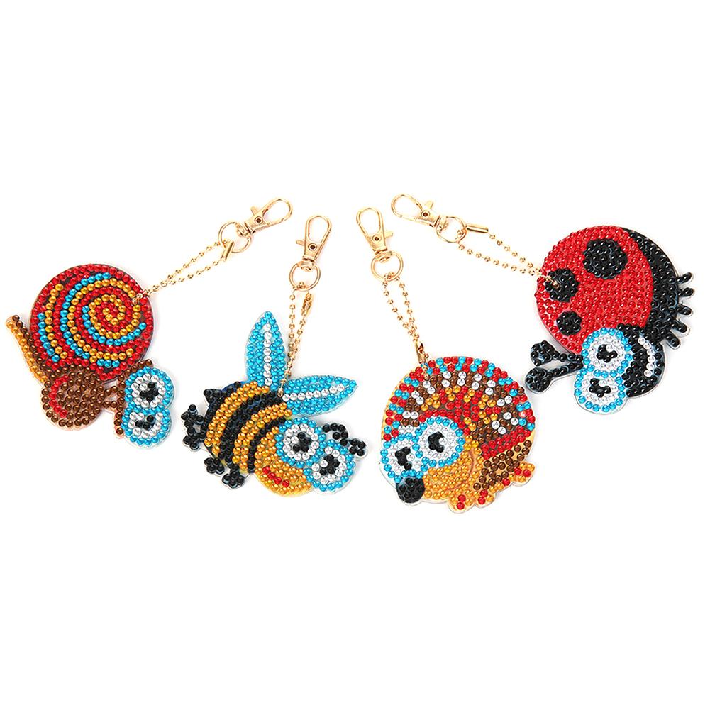 5D Diamond Painting Pendant Insects 4 Piece Set