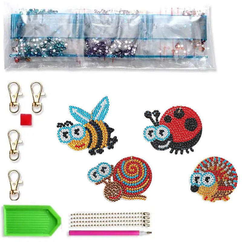 5D Diamond Painting Pendant Insects 4 Piece Set