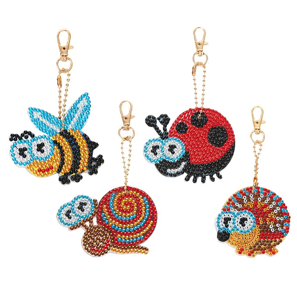 5D Diamond Painting Pendant Insects 4 Piece Set