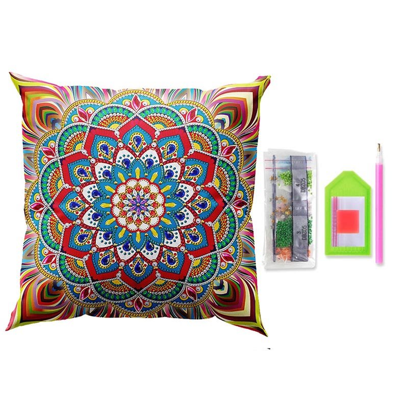 5D Diamond Painting Cushion Cover 11.8"x11.8" Mandala