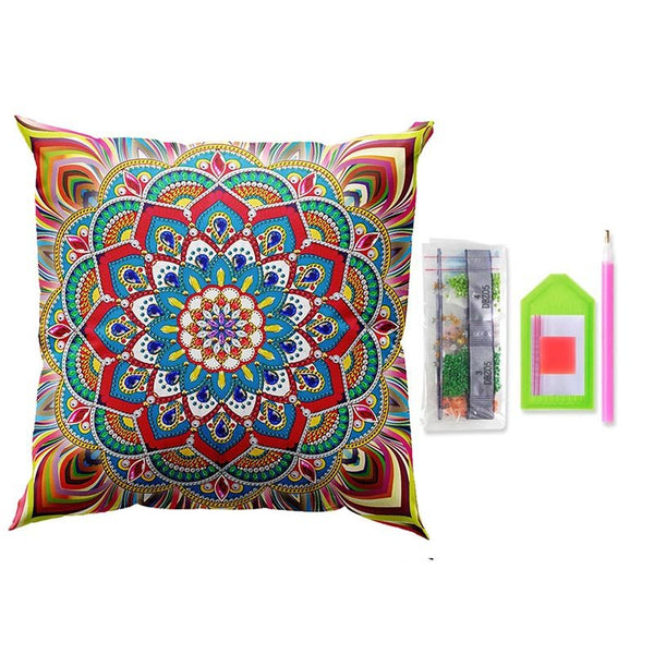 5D Diamond Painting Cushion Cover 11.8"x11.8" Mandala