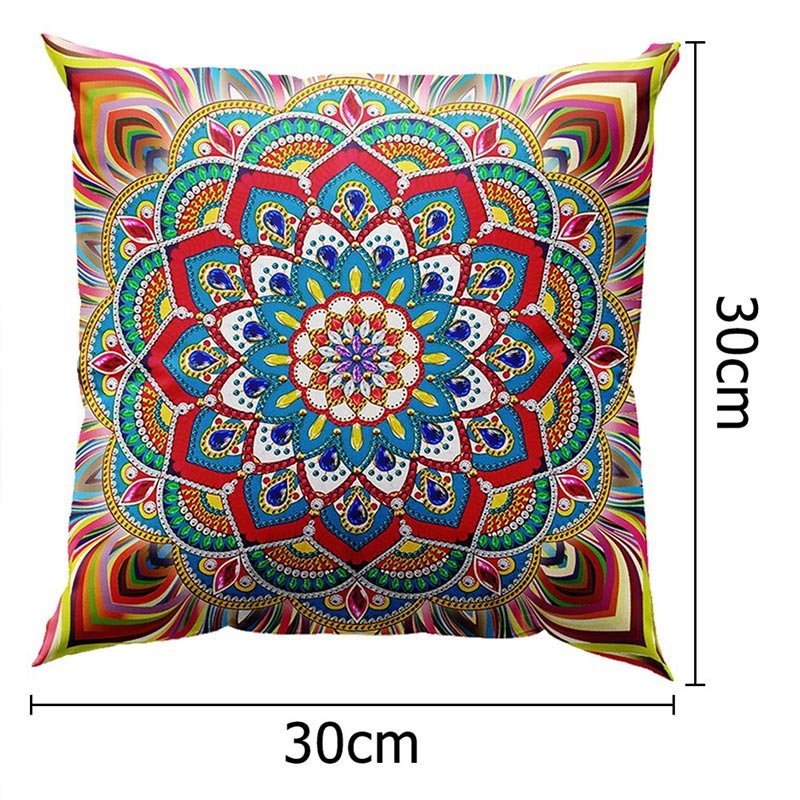 5D Diamond Painting Cushion Cover 11.8"x11.8" Mandala