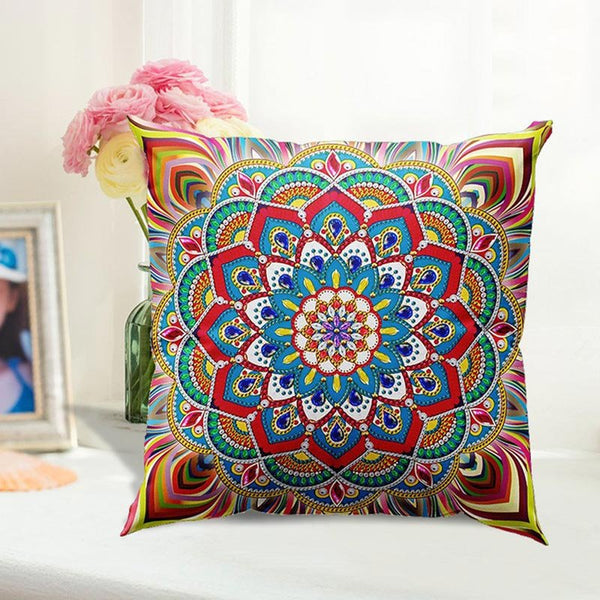 5D Diamond Painting Cushion Cover 11.8"x11.8" Mandala