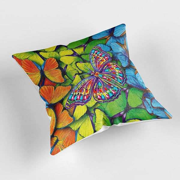 5D Diamond Painting Pillow Cover 11.8"x11.8" Butterfly