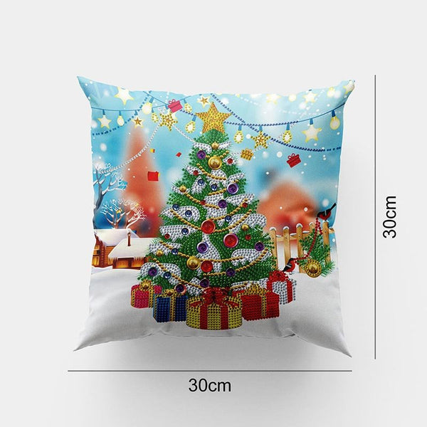 5D Diamond Painting Pillow Cover 11.8"x11.8" Christmas Tree