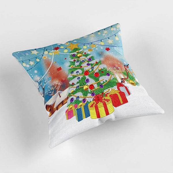5D Diamond Painting Pillow Cover 11.8"x11.8" Christmas Tree