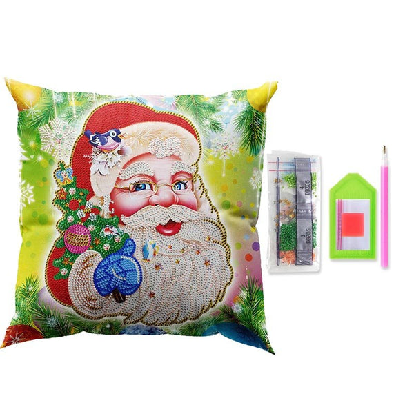 5D Diamond Painting Pillow Cover 11.8"x11.8" Santa Claus