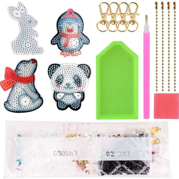 5D Diamond Painting Keychain Cartoon Animals