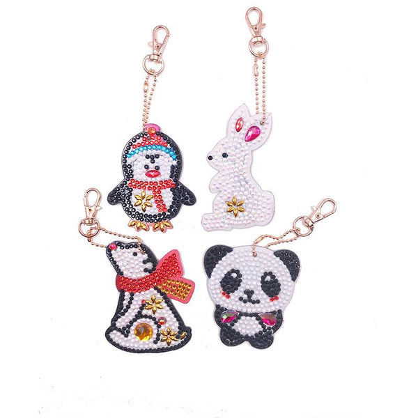 5D Diamond Painting Keychain Cartoon Animals