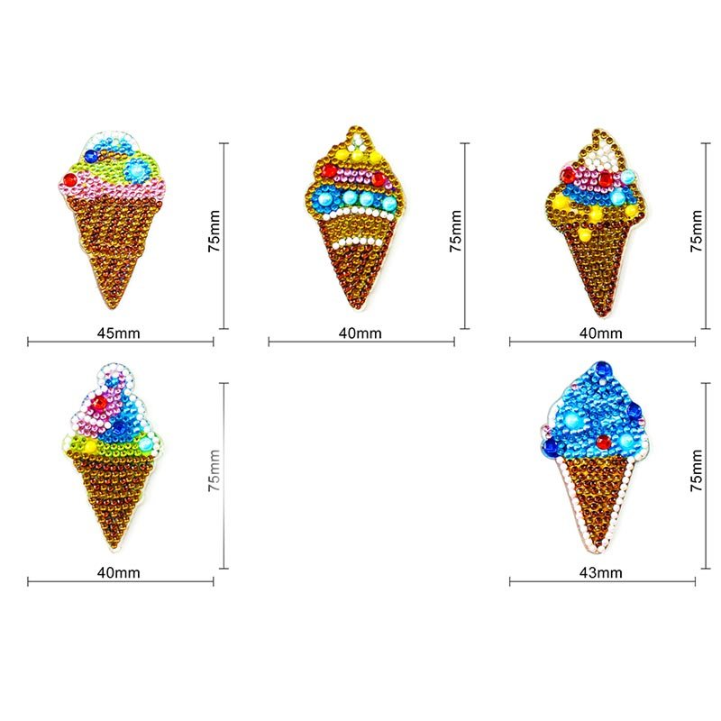 5D Diamond Painting Keychain Ice
