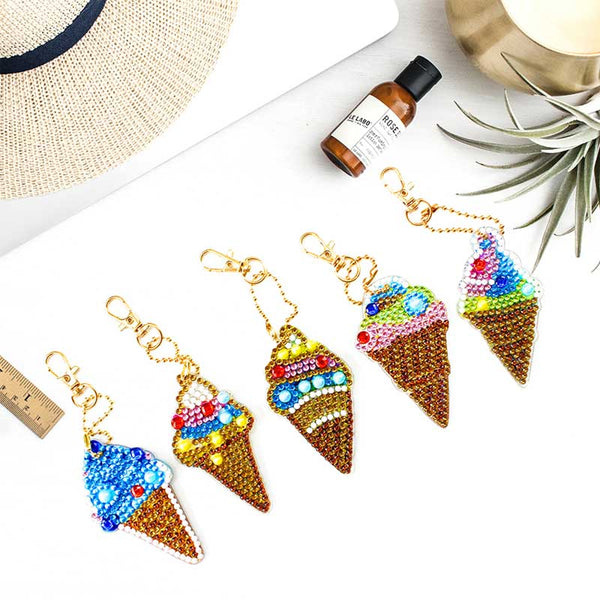 5D Diamond Painting Keychain Ice