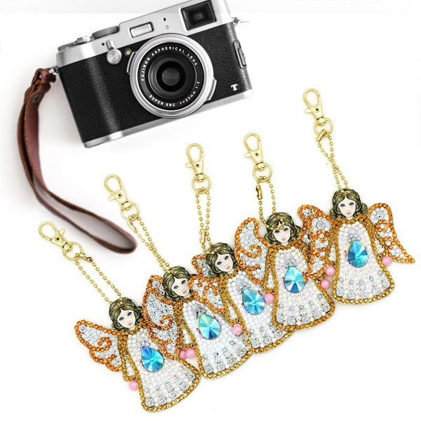 5D Diamond Painting Keychain Angel 5 Pieces