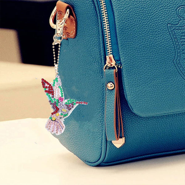 5D Diamond Painting Keychain Hummingbirds 4 Pieces
