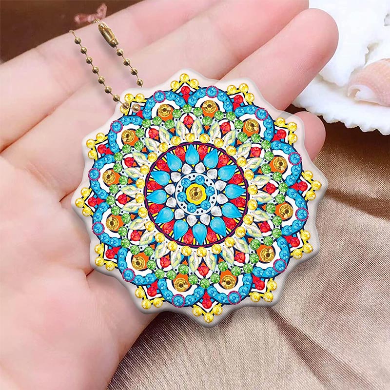 5D Diamond Painting Keychain Mandala 8 Pieces