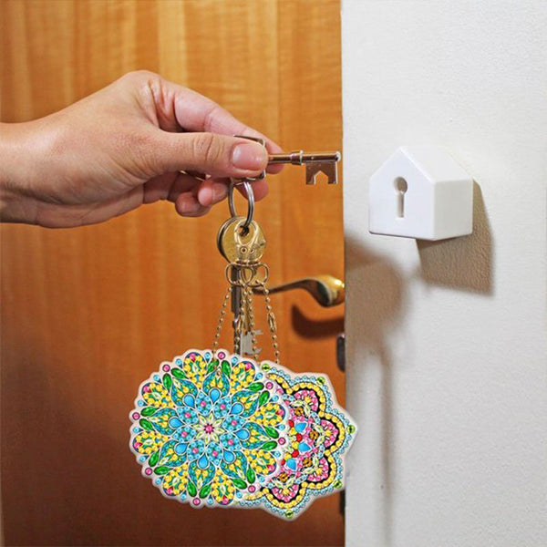 5D Diamond Painting Keychain Mandala Flowers 5 Pieces