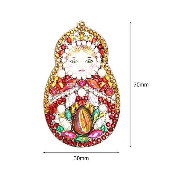 5D Diamond Painting Keychain Matryoshka