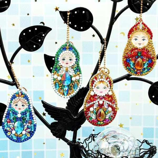 5D Diamond Painting Keychain Matryoshka