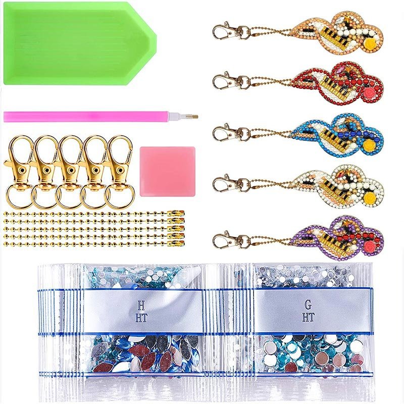 5D Diamond Painting Keychain Melody 5 Pieces