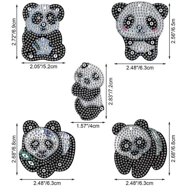 5D Diamond Painting Keychain Panda