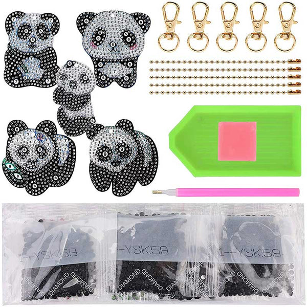 5D Diamond Painting Keychain Panda