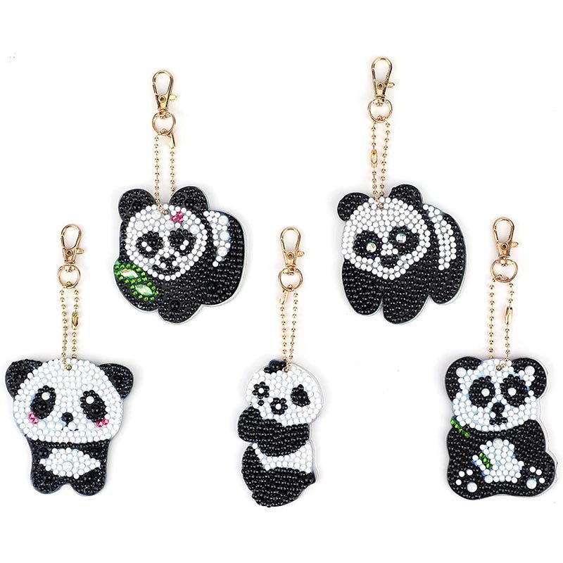 5D Diamond Painting Keychain Panda