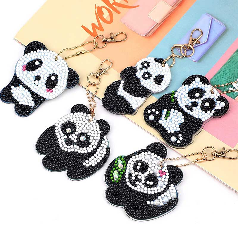 5D Diamond Painting Keychain Panda