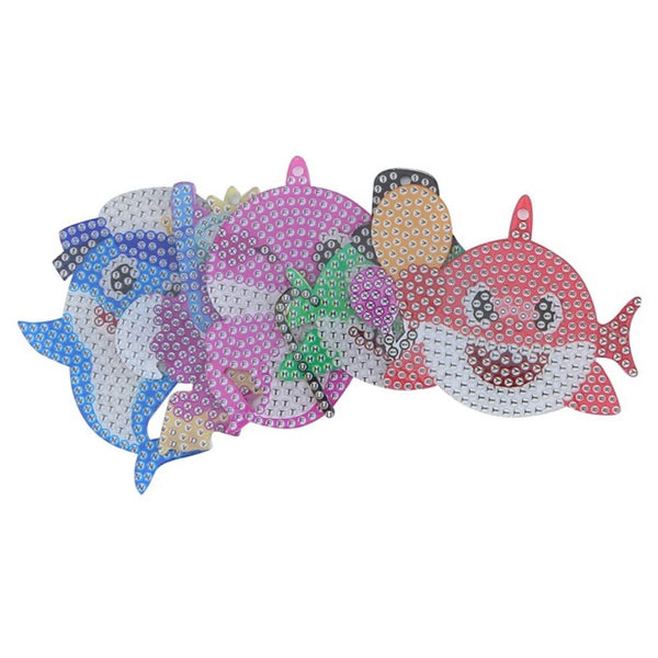 5D Diamond Painting Keychain Underwater Animals 5 Pieces