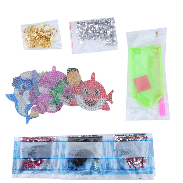 5D Diamond Painting Keychain Underwater Animals 5 Pieces
