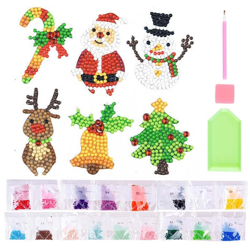 5D Diamond Painting Sticker Set "Merry Christmas" for Kids