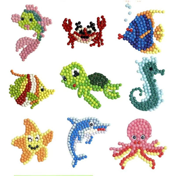 5D Diamond Painting Sticker Set Sea Animals for Kids